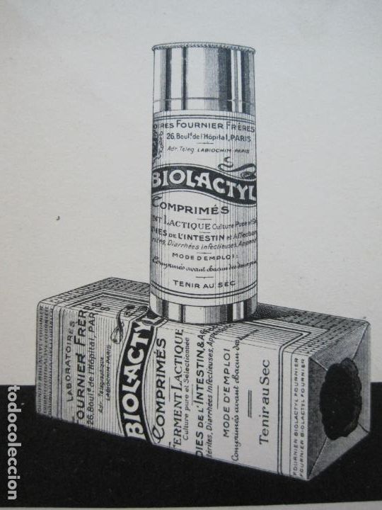 Postales: FARMACIA-BIOLACTYL COMPRIMIDOS-POSTAL PUBLICIDAD ANTIGUA-VER FOTOS-(75.293)