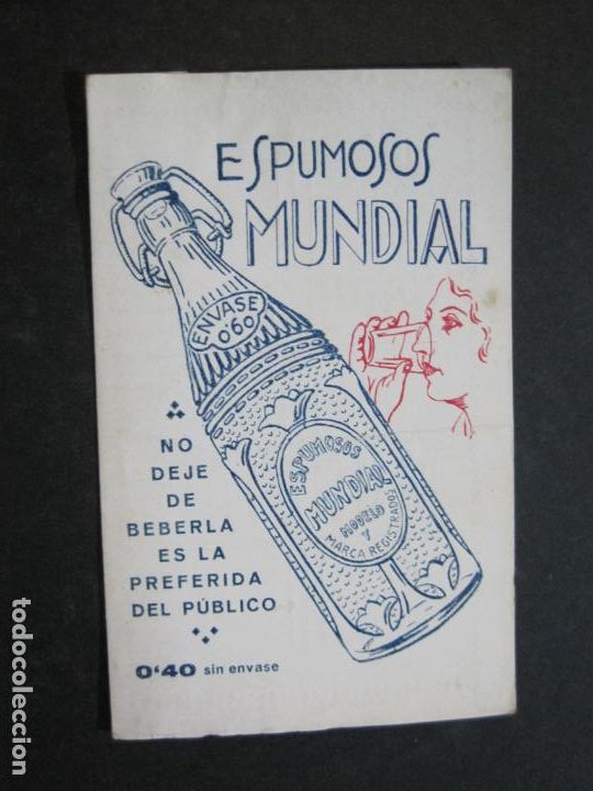 Postales: PUBLICIDAD ESPUMOSOS MUNDIAL-JOHN GILBERT-ACTOR DE CINE-POSTAL ANTIGUA-VER FOTOS-(75.426)