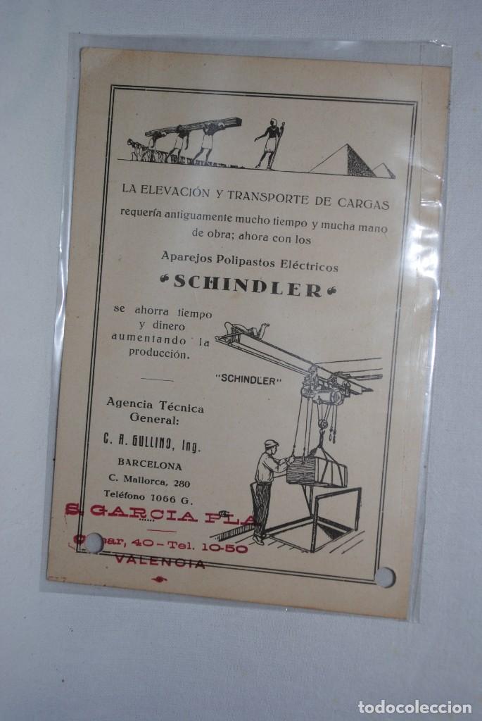 Postkarten: SCHINDLER , APARATOS DE ELEVACION .