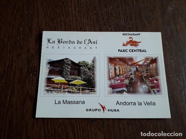 Postales: postal de publicidad, Grupo Husa, restaurante central-la borda de l'avi. Andorra La Vella.