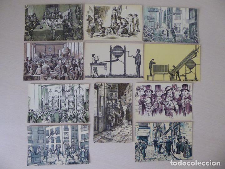 Postales: Lote de 11 postales grabados Servicio Nacional de Loter&iacute;as - Serie B, incompleta (n&uacute;meros 2 a 12)