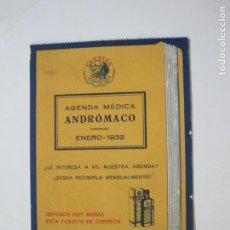 Postales: BARCELONA-AGENDA MEDICA ANDROMACO-ENERO 1932-FARMACIA-PUBLICIDAD-POSTAL ANTIGUA-(76.097). Lote 227915595