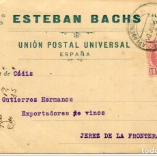 Postales: BARCELONA- ESTEBAN BACHS-FABRICA PAPELES Y CARTONES- AÑO 1907