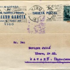 Postales: VIGO-MARIANO GARCIA-ALMACEN DE PAQUETERIA- AÑO 1934