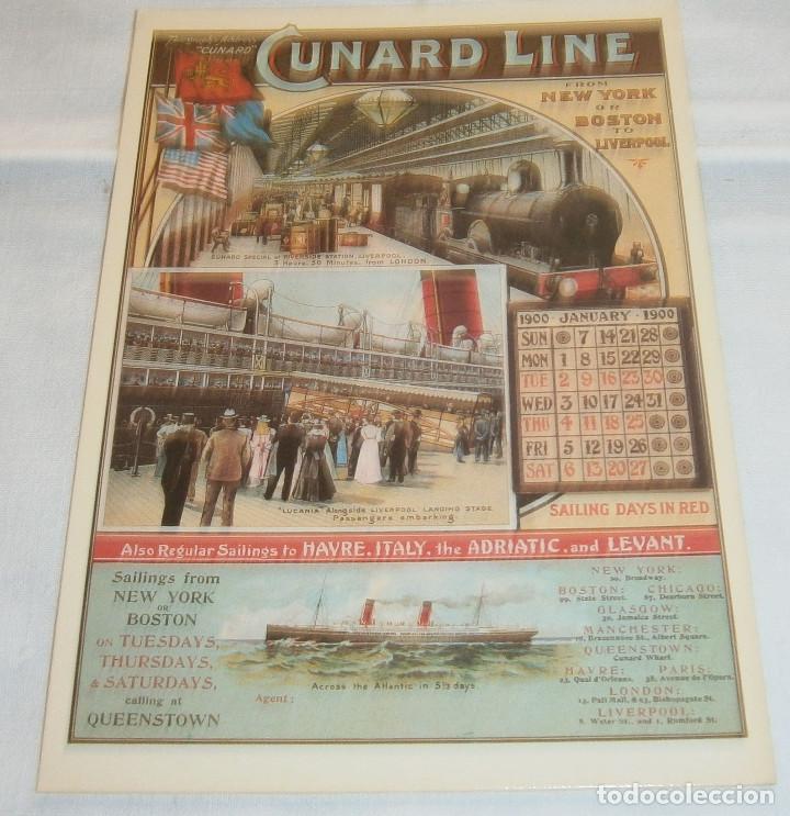 Postales: postal de la Cunard Line circulada a&ntilde;o 1990