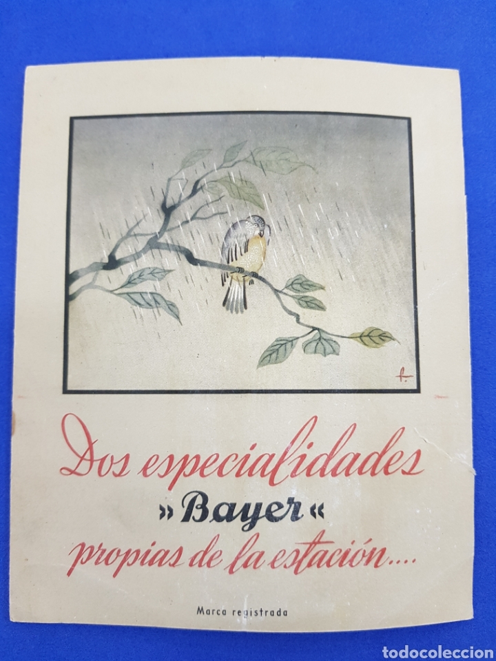 Cartes Postales: Postal publicitaria, Bayer , a&ntilde;o 1950