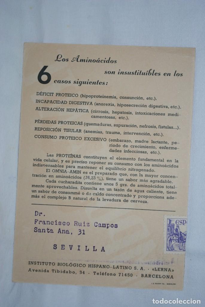 Postales: POSTAL DE MEDICINA , OMNIA - AMIN . - Foto 2