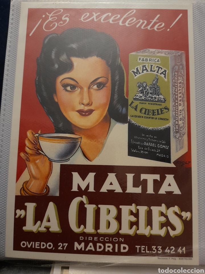 Postcards: POSTAL REPRODUCCION CARTEL MALTA LA CIBELES, ES EXCELENT. Formato vertical. B