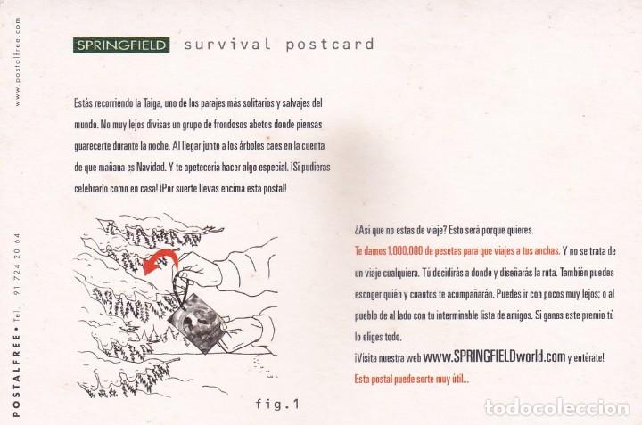 Postales: POSTAL SPRINGFIELD. MARCA DE ROPA. MODA - POSTALFREE - Foto 2