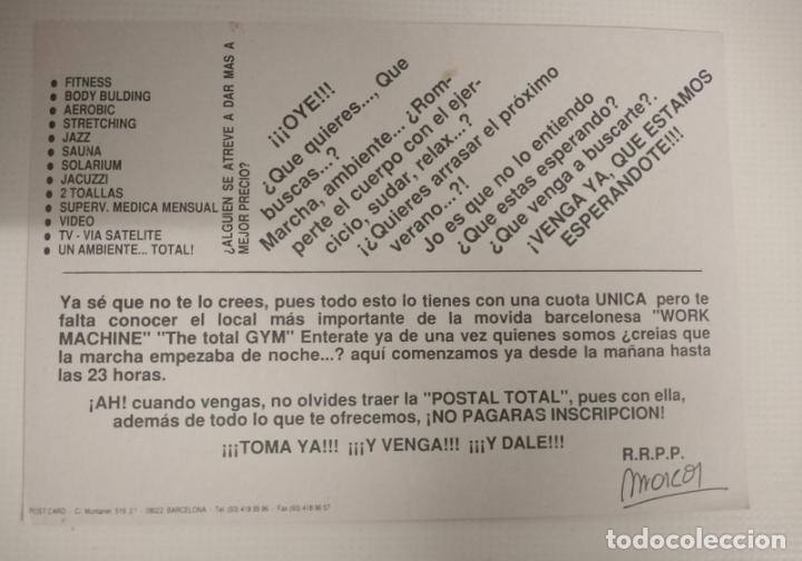 Postales: POSTAL PUBLICITARIO GIMNASIO WORK MACHINE - Foto 2