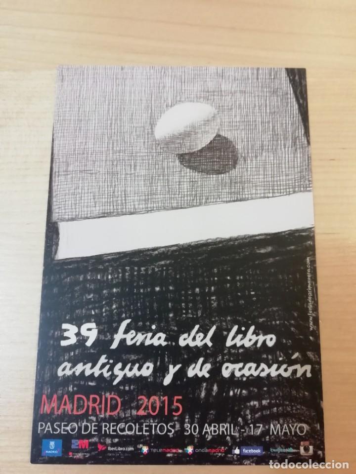 Postais: Postal 39 Feria del libro antiguo y de ocasi&oacute;n Madrid 2015 Ilustraci&oacute;n de Marcelo Fuentes Ferr&aacute;ndez