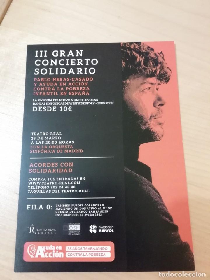 Postkarten: Postal III Gran Concierto Solidario Pablo Heras Casado Teatro Real de Madrid