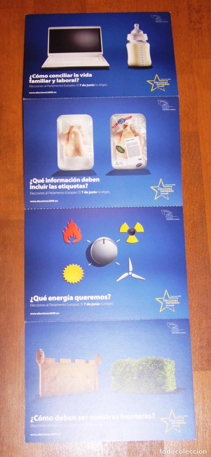 Cartoline: 4 POSTALES (ACORDE&Oacute;N ; DESPLEGABLE) ELECCIONES EUROPEAS 7 de junio 2009 : T&uacute; eliges. Parlamento Euro