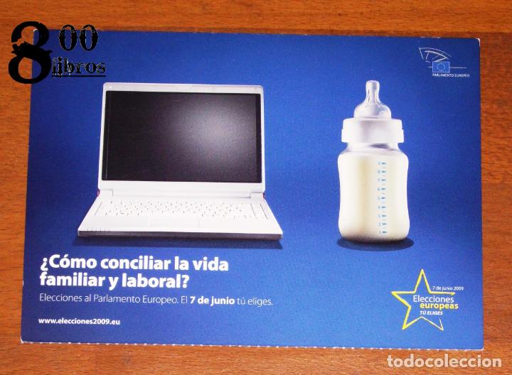 Cartoline: POSTAL. &iquest;C&Oacute;MO CONCILIAR LA VIDA FAMILIA Y LABORAL? : ELECCIONES al Parlamento Europeo. El 7 de junio