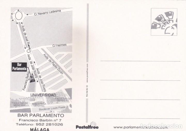 Postales: POSTAL BAR PARLAMENTO (MALAGA) - POSTALFREE - Foto 2