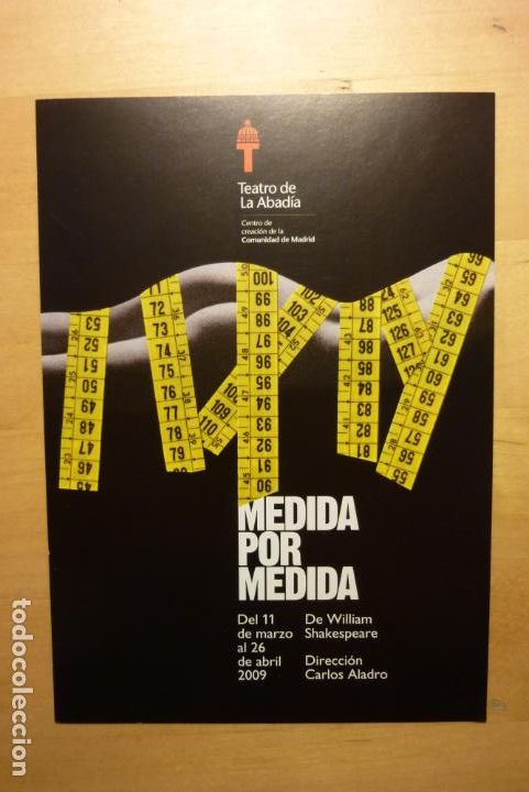 Cartoline: Postal Medida por medida William Shakespeare Teatro de la Abad&iacute;a Madrid 2009