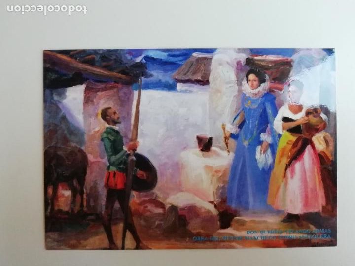 Postales: Postal 30&ordf; Semana Nacional de Zarzuela La Solana 2013 Don Quijote velando armas Isidro Antequera