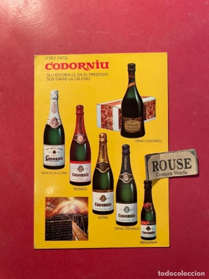 Postales: Vinos / CAVA - TARJETON CODORNIU 1551-1872 -14,5X10 cm.