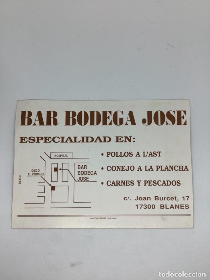 Postales: Postal publicitaria Bar Bodega Jose. Blanes. - Foto 2