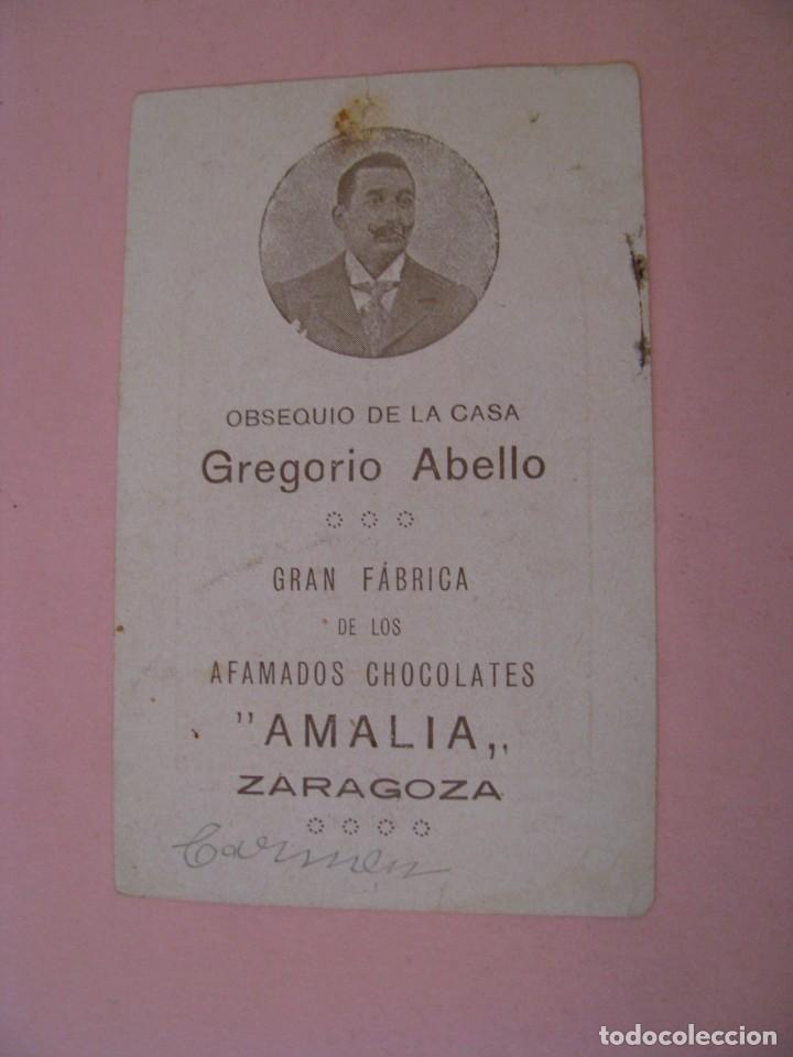 Postais: ESTAMPA. OBSEQUIO DE LA CASA GREGORIO ABELLO. GRAN FABRICA DE LOS AFAMADOS CHOCOLATES AMALIA.
