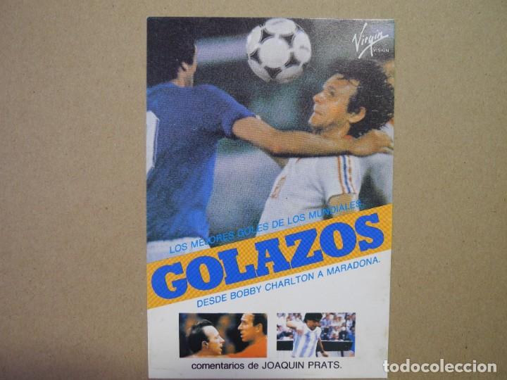 Postales: Publicidad: Golazos. Los mejores goles de los mundiales. Desde Bobby Charlton a Maradona.