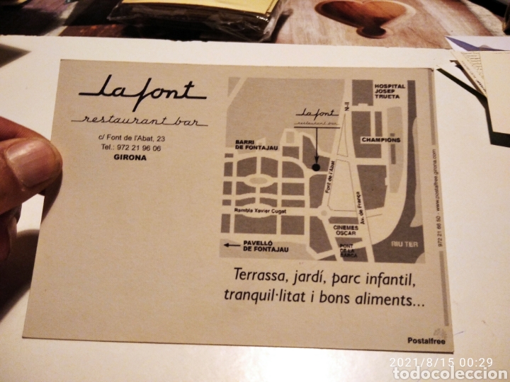 Postales: Postal restaurante bar La Font, Girona - Foto 2