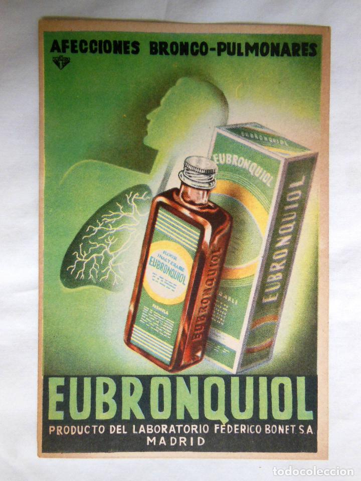 Postales: Antigua Tarjeta Publicidad : EUBRONQUIOL