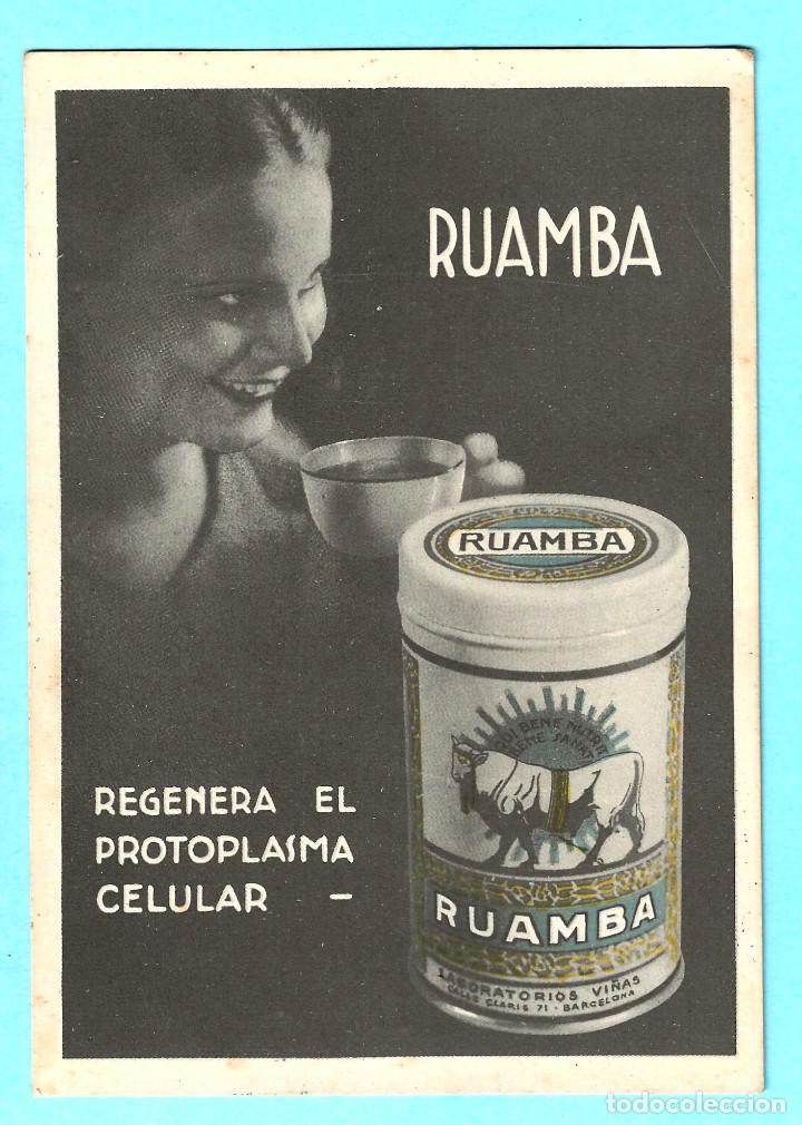 Postales: TARJETA RUAMBA. LABORATORIOS VI&Ntilde;AS, 1944. - Foto 1