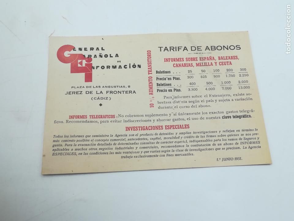 Cartes Postales: TARJETA POSTAL. PUBLICITARIA. CON TARIFA DE ABONOS. CENTRAL ESPA&Ntilde;OLA DE INFORMACI&Oacute;N. VER