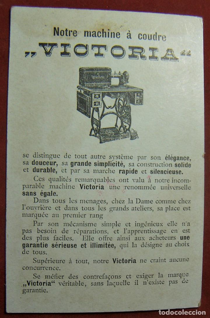 Postales: ANTIGUA POSTAL MACHINE A COUDRE VICTORIA - Foto 2
