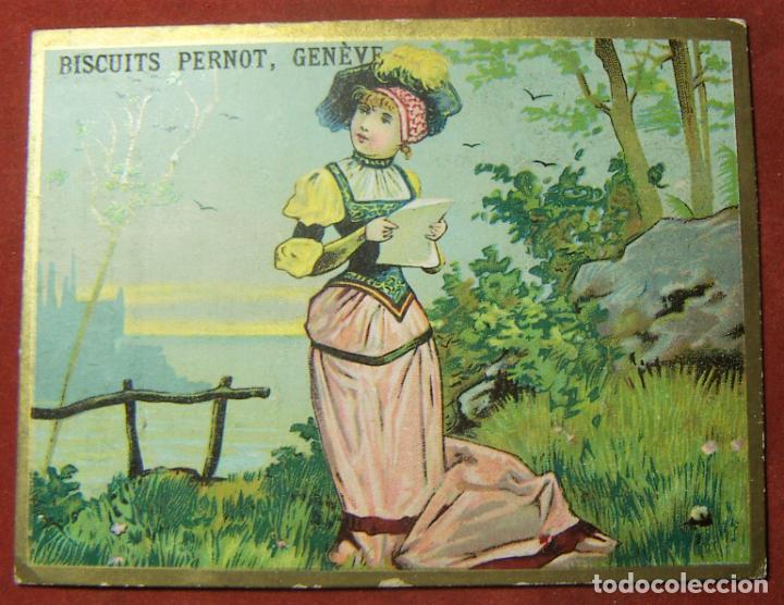 Postales: ANTIGUA POSTAL BISCUITS PERNOT DIJON GENEVE - Foto 1