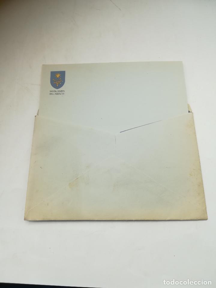 Cartes Postales: CONJUNTO DE SOBRE Y TARJETA. CON SELLO DE SANTA MAR&Iacute;A DEL MIRACLE. SIN ESCRIBIR. VER
