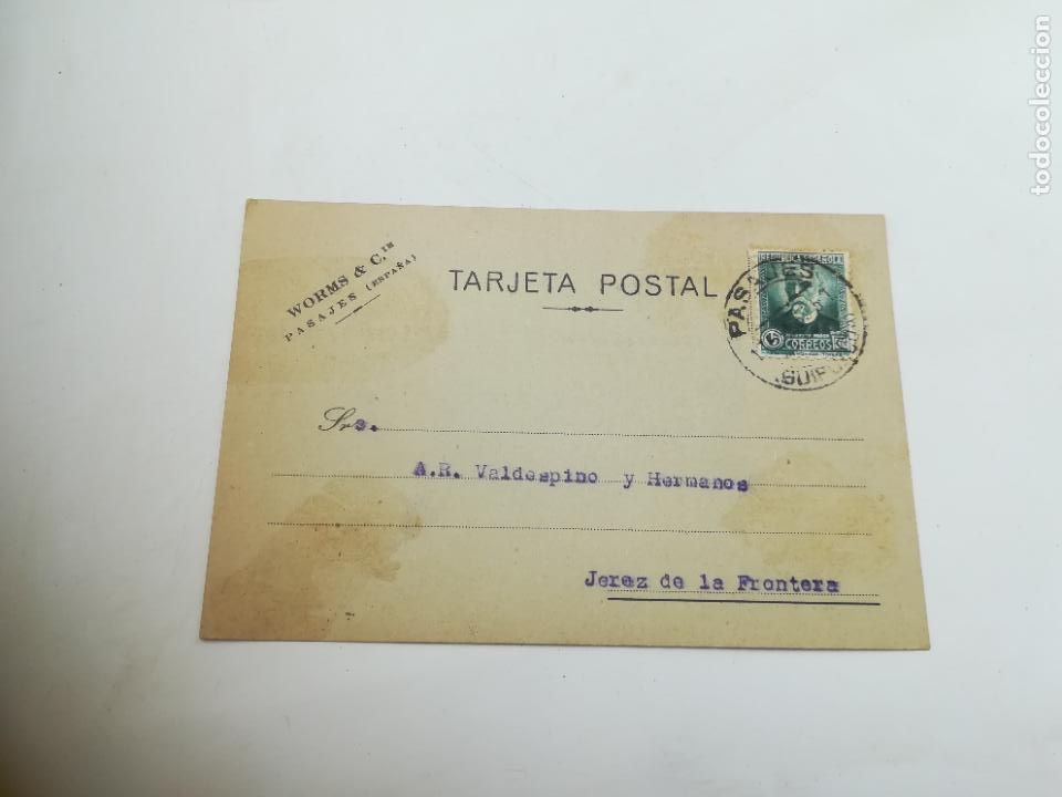 Postkarten: TARJETA POSTAL. PUBLICITARIA. WORMS & CIE. PASAJES.1951
