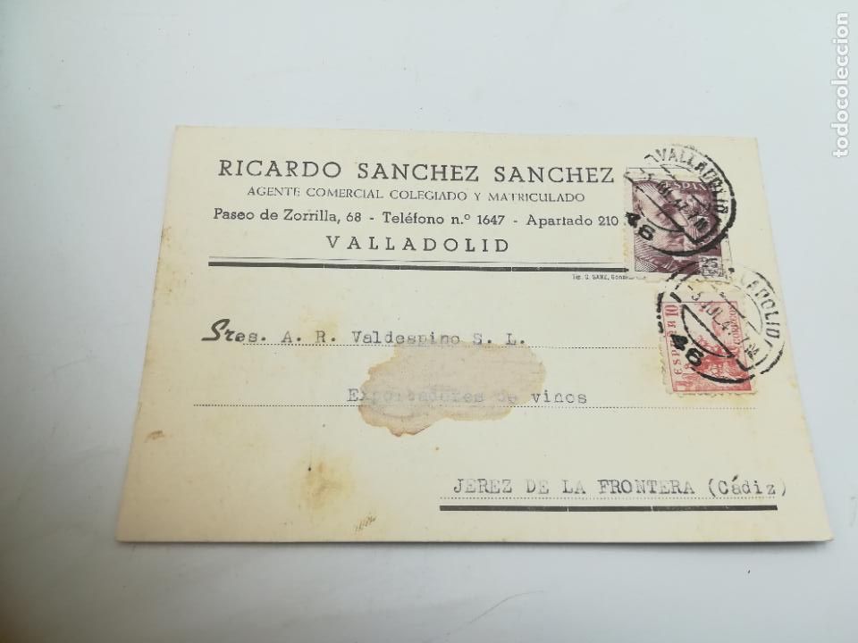 Postkarten: TARJETA POSTAL PUBLICITARIA. RICARDO SANCHEZ SANCHEZ. AGENTE COMERCIAL. 1947