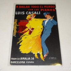 Postales: POSTAL - A BAILAR TODO EL MUNDO CON LOS PIANOS LUIS CASALÍ - FÁBRICA MALIA 38 BARCELONA