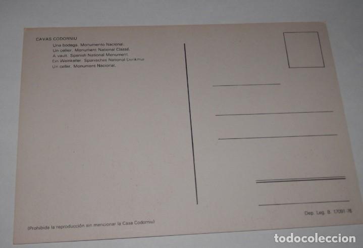Postales: TARJETA POSTAL DE LAS CAVAS CODORNIU - Foto 2