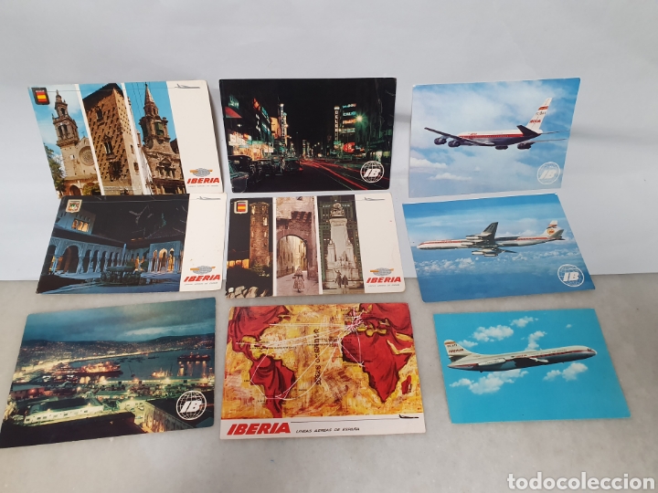 Postales: IBERIA. 9 POSTALES. A&Ntilde;OS 60. - Foto 1