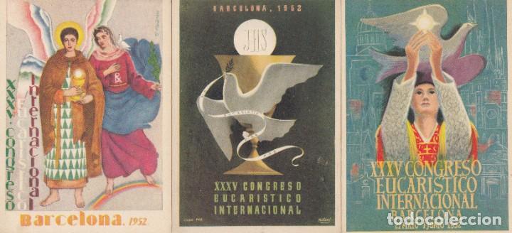 Postales: LOTE DE 6 POSTALES DEL CONGRESO EUCARISTICO INTERNACIONAL - Foto 2