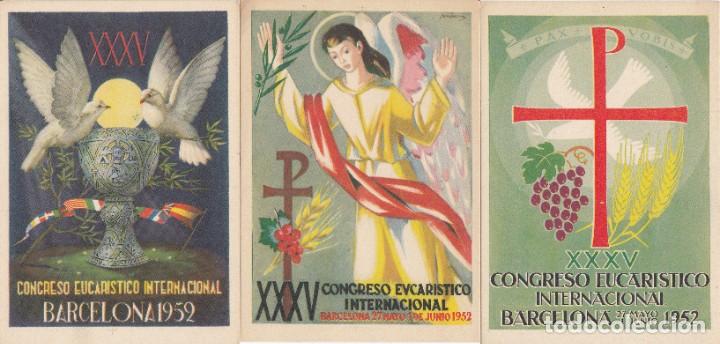 Postales: LOTE DE 6 POSTALES DEL CONGRESO EUCARISTICO INTERNACIONAL - Foto 3