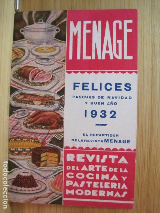Postais: MENAGE FELICITACION ANTIGUA A&Ntilde;O 1932-PUBLICIDAD ANTIGUA-(91.729)