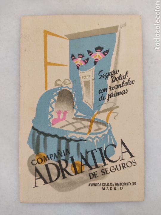 Postales: antigua postal compa&ntilde;&iacute;a Adriatica de seguros - Foto 1