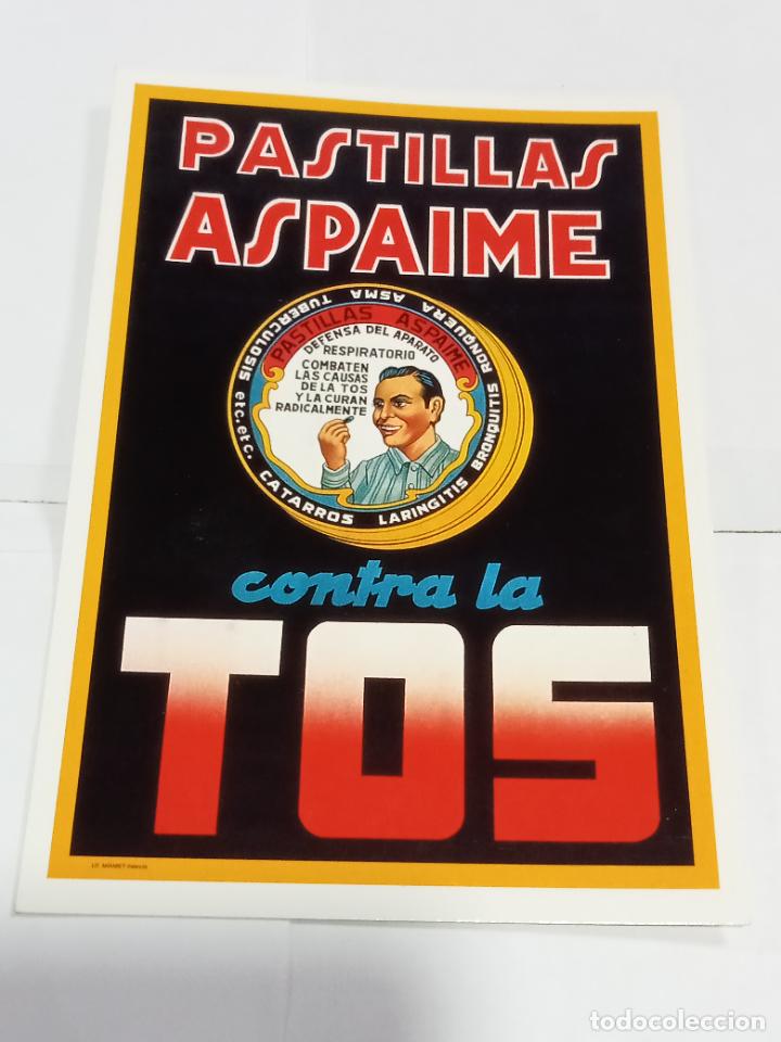 Postcards: TARJETA POSTAL. PUBLICIDAD. COLECCI&Oacute;N CARLOS VELASCO. PASTILLAS ASPAIME