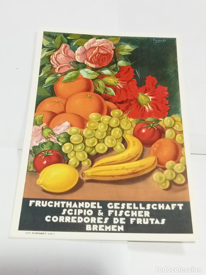 Postcards: TARJETA POSTAL. PUBLICIDAD. COLECCI&Oacute;N CARLOS VELASCO. CORREDORES DE FRUTAS