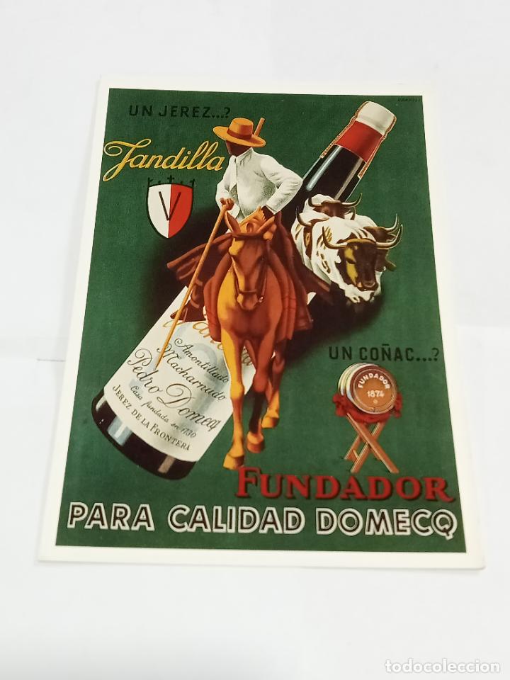 Cartes Postales: TARJETA POSTAL. PUBLICIDAD. COLECCI&Oacute;N CARLOS VELASCO. JEREZ JANDILLA. CO&Ntilde;AC FUNDADOR