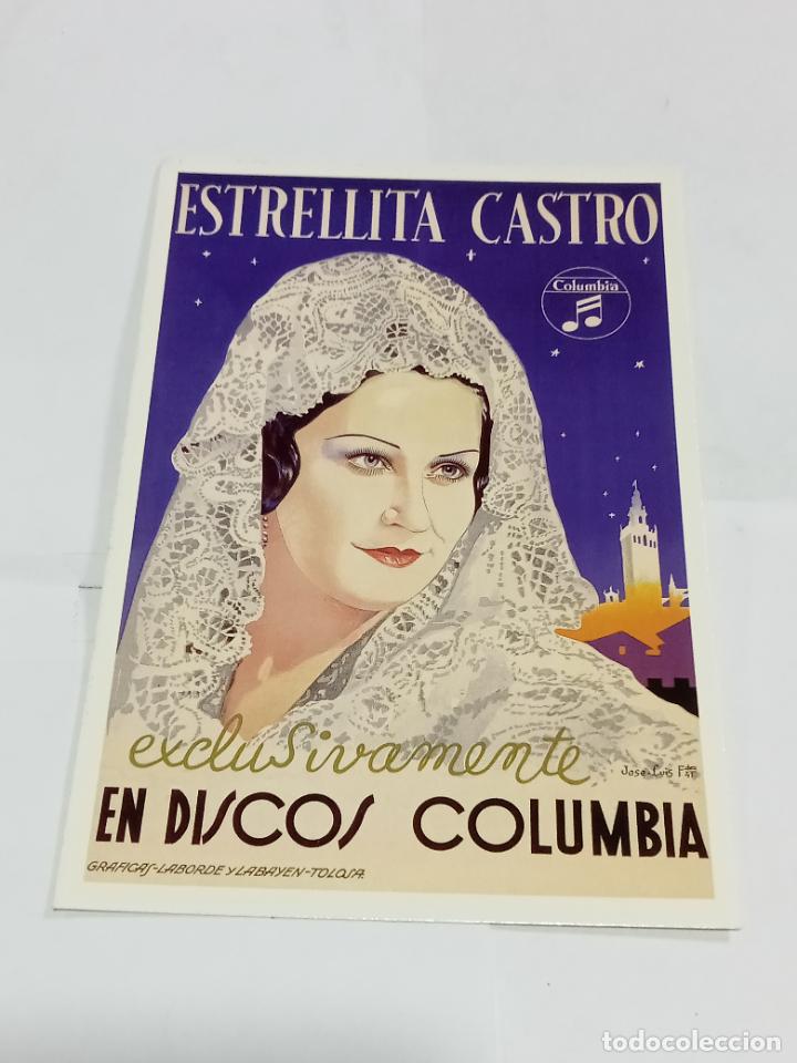Cartes Postales: TARJETA POSTAL. PUBLICIDAD. COLECCI&Oacute;N CARLOS VELASCO. DISCOS COLUMBIA
