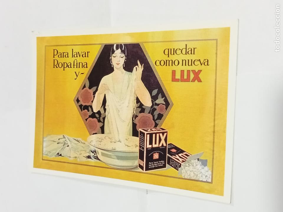 Postcards: TARJETA POSTAL. PUBLICIDAD. COLECCI&Oacute;N CARLOS VELASCO. JABONES LUX