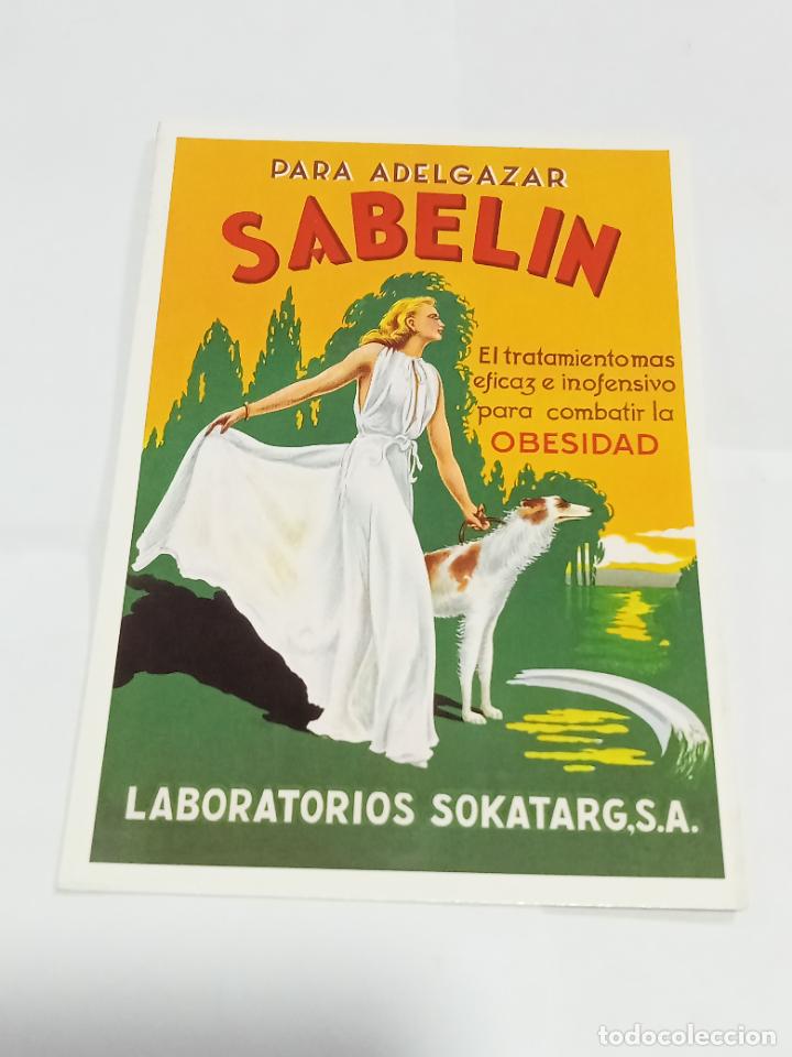 Postcards: TARJETA POSTAL. PUBLICIDAD. COLECCI&Oacute;N CARLOS VELASCO. ADELGAZANTE SABEL&Iacute;N