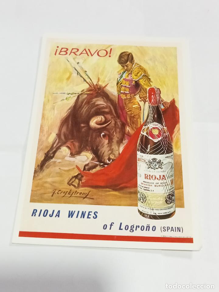 Postcards: TARJETA POSTAL. PUBLICIDAD. COLECCI&Oacute;N CARLOS VELASCO. VINO DE RIOJA