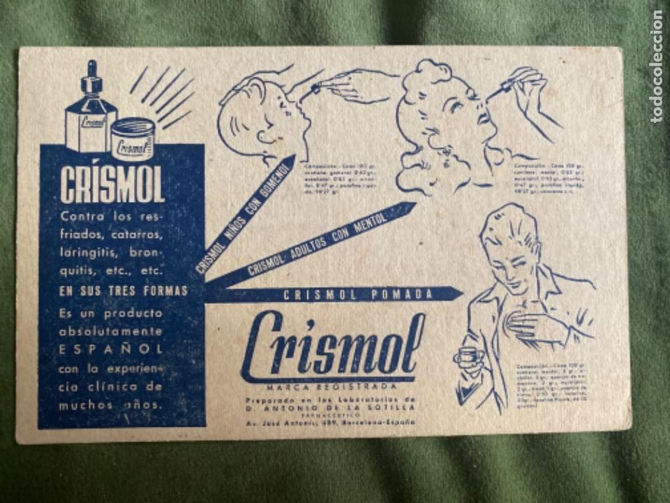 Postales: ANTIGUA POSTAL PUBLICIDAD CRISMOL - Foto 1