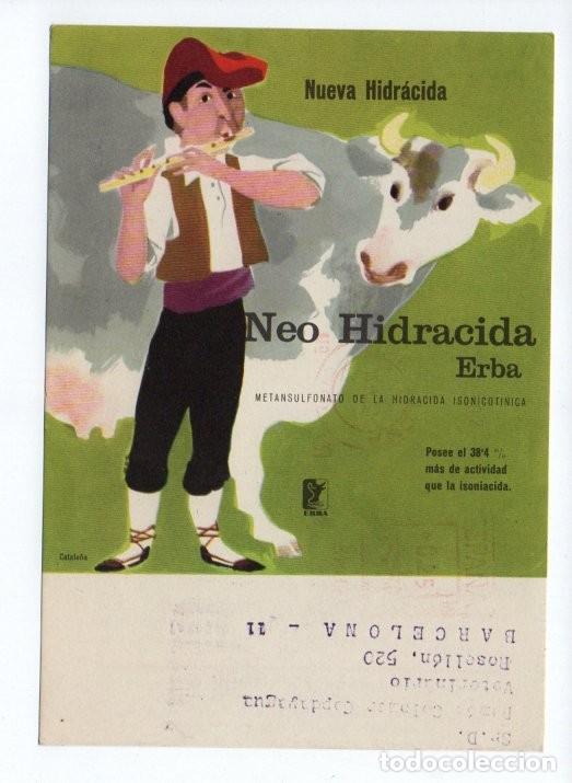 Cartes Postales: POSTAL PUBLICIDAD FARMACEUTICA NEO HIDRACIDA ERBA. CIRCULADA.
